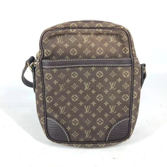 LOUIS VUITTON M95228 Monogram Mini-Lin Danube Pochette Crossbody Shoulder Bag - Picture 1 of 15